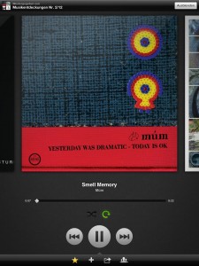 Spotify iPad App: Now Playing Screen.