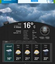 Accuweather for iPad: Stündliche Wetteranzeige für heute.