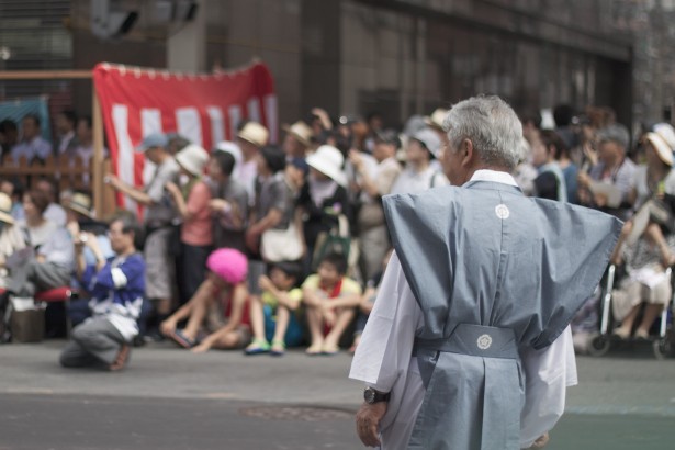 Der große Umzug des Gion Matsuri Festivals.